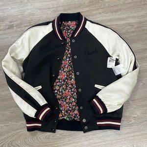 NWT Coach Reversible Floral Varsity Jacket Size XS